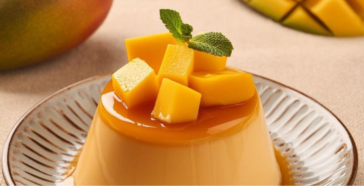 MANGO : मैंगो पुडिंग यह स्वादिष्ट आम की मिठाई दूध, चीनी, आम और कॉर्नफ्लोर से बनाई जाने वाली स्वादिष्ट मिठाई को मैंगो पुडिंग कहते हैं है। यह बेहद आसान रेसिपी है।  