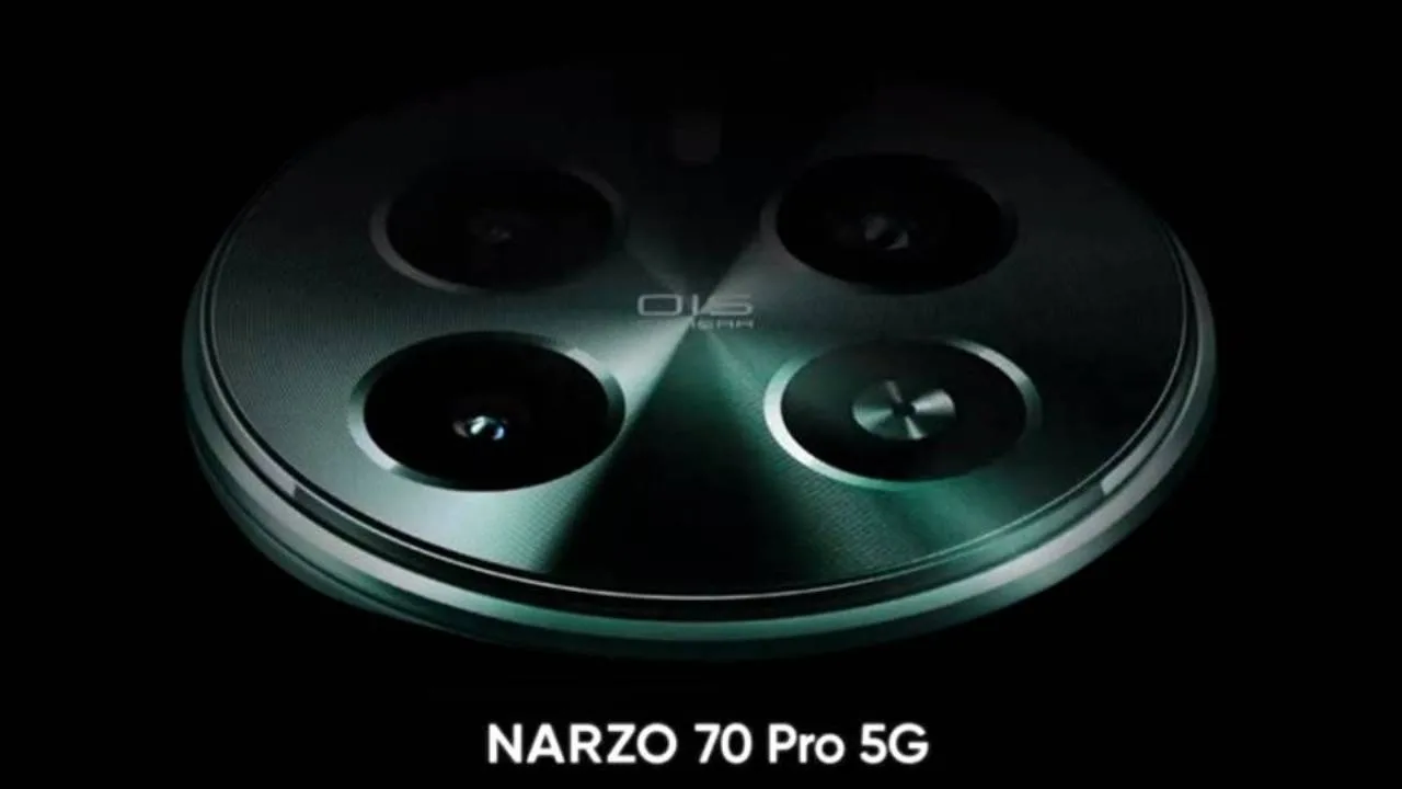 जल्द ही शानदार फीचर्स और डिजाइन के साथ तहलका मचाने आ रहा है Realme Narzo 70 Pro 5G, देखें लॉन्च डेटजल्द ही शानदार फीचर्स और डिजाइन के साथ तहलका मचाने आ रहा है Realme Narzo 70 Pro 5G, देखें लॉन्च डेट