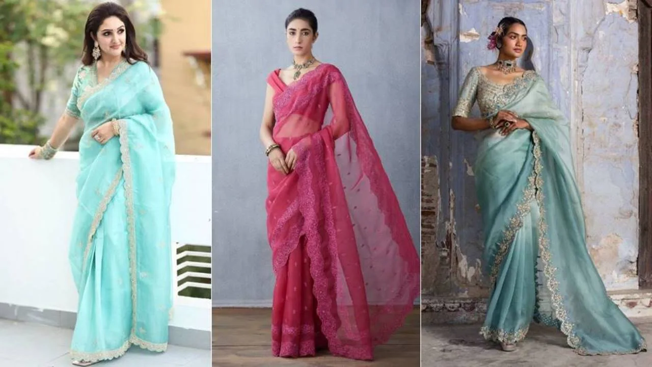 Organza Saree : कंफर्ट के साथ स्टाइल भी देंगी ये ऑर्गेंजा साड़ियां, देखें डिजाइन