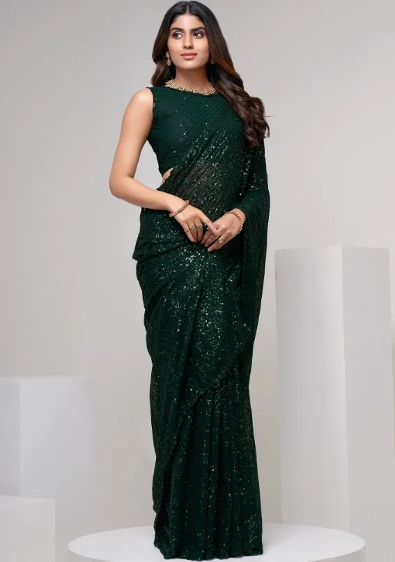 Sequin Saree : सीक्विन वर्क साड़ियां फेस्टिव सीज़न मे करे ट्राई, देखे डिजाइन