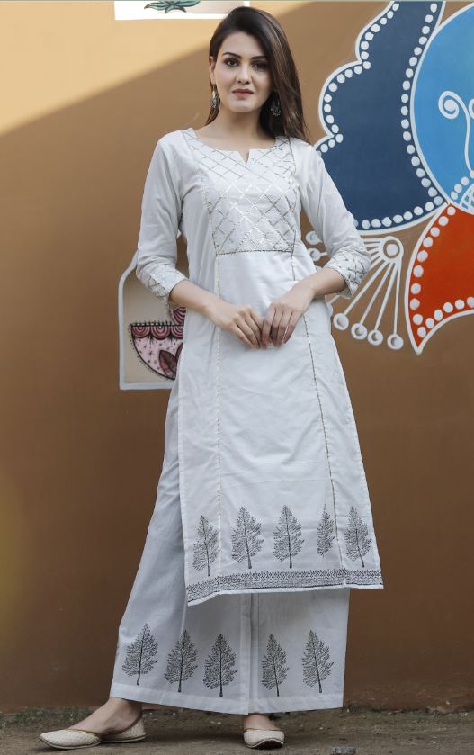White Kurti/Kurta Set : इस होली ट्रेडीशनल लूक देंगे ये सफ़ेद कुर्ती सेट, देखे डिज़ाइन और कीमत