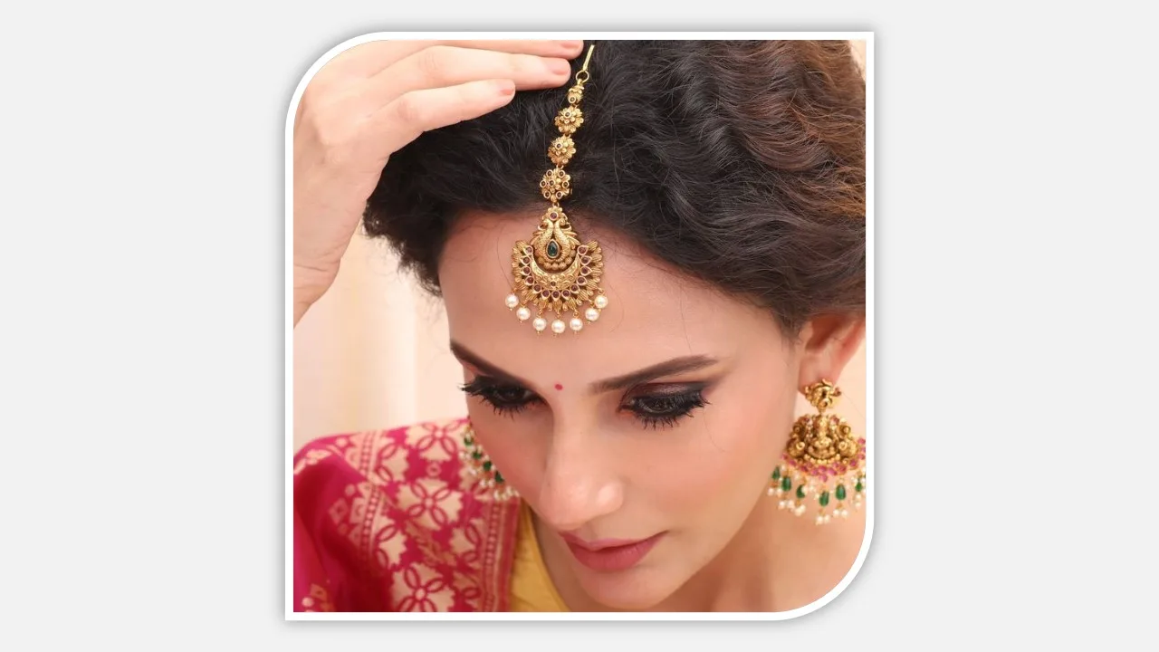 Latest gold maang tikka designs 2024