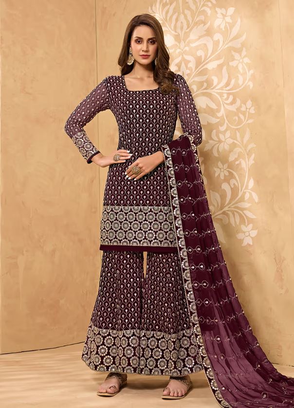 Sharara Suit Design : ईद के दिन पहनने के लिए बेस्ट है ये शरारा सूट, देखे डिज़ाइन