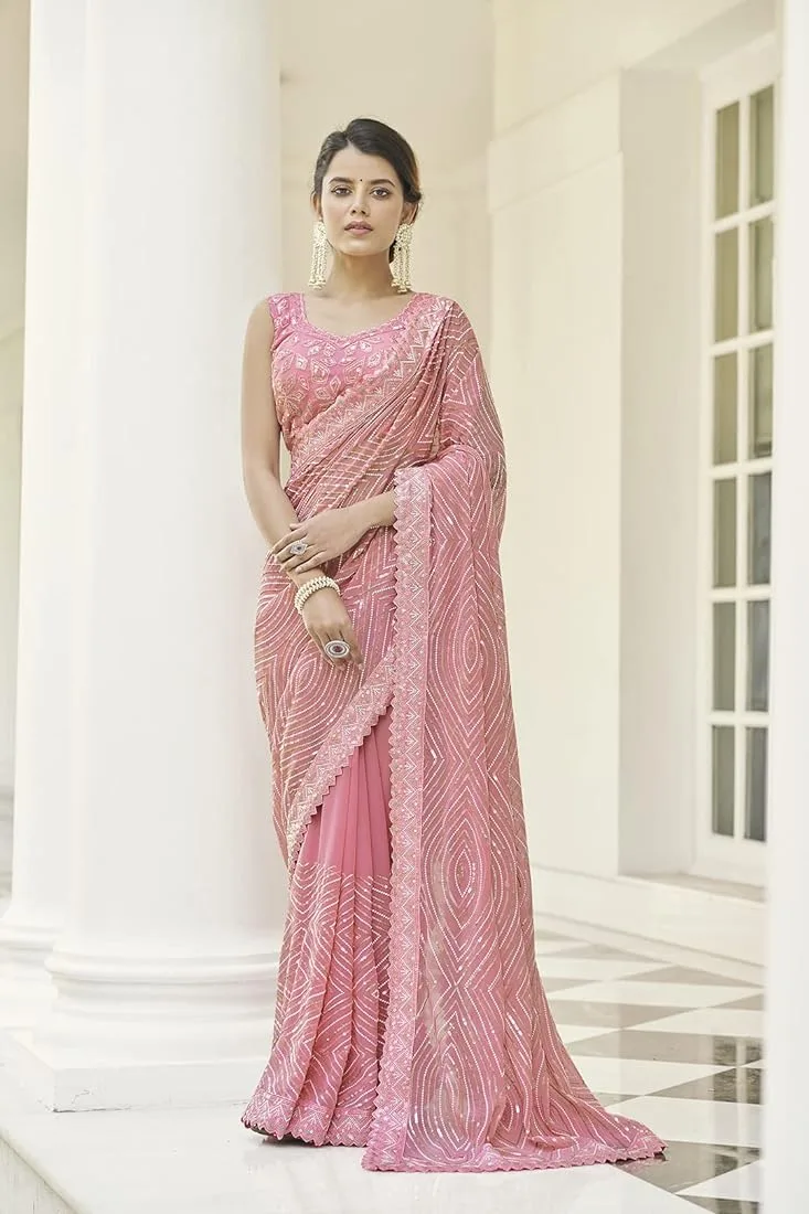 Sequin Saree : सीक्विन वर्क साड़ियां फेस्टिव सीज़न मे करे ट्राई, देखे डिजाइन