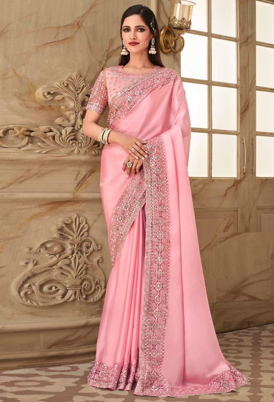 Pink Silk Saree : पिंक साड़ी के 5 क्लासी डिज़ाइन, आपको देंगे एलिगेंट लुक