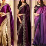 Purple Saree Designs : पर्पल कलर की ये शानदार साड़ी आपको देंगी खुबसूरत लुक, देखे डिजाइन