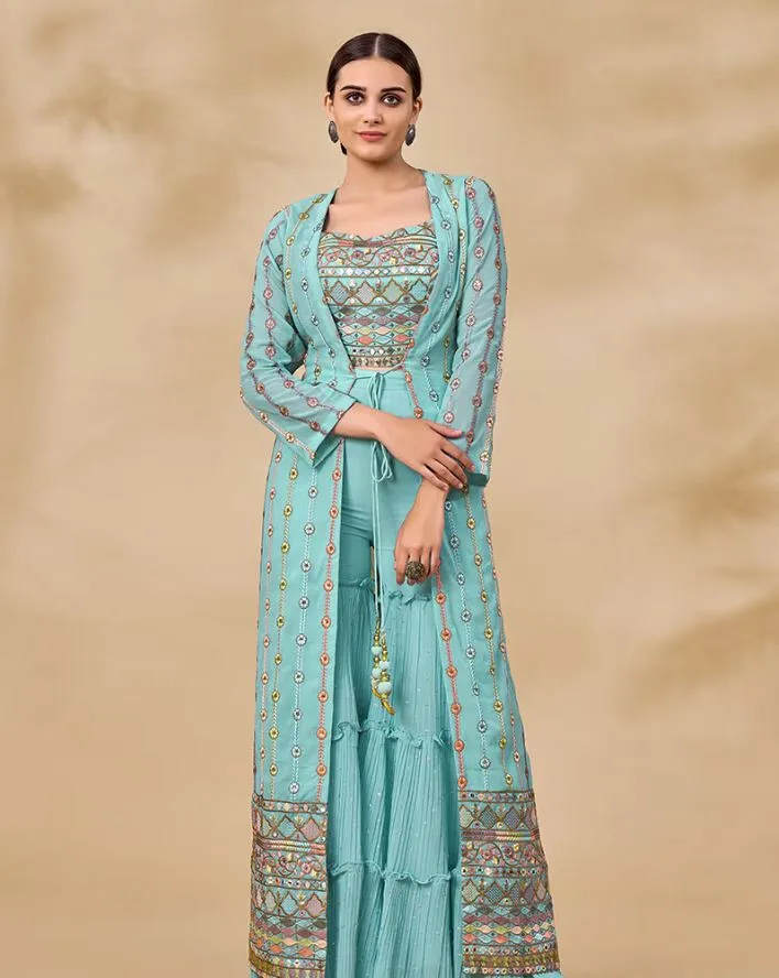 Sharara Suit For Bridal : गर्मियों में शादी के मौकों पर पहनें ये शरारा सूट, देंगे ब्राइडल लूक