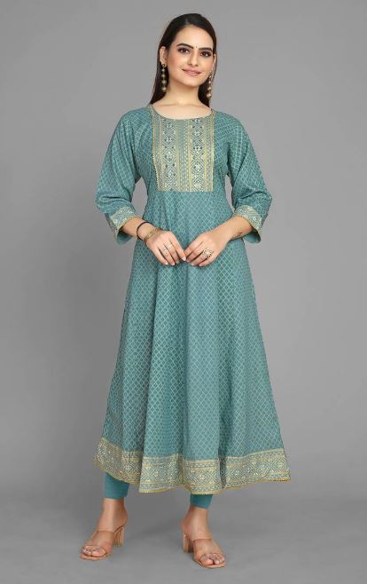 Anarkali Kurti : अनारकली डिजाइन कुर्ती शादी पार्टी में पहने, देंगे मॉडर्न लुक