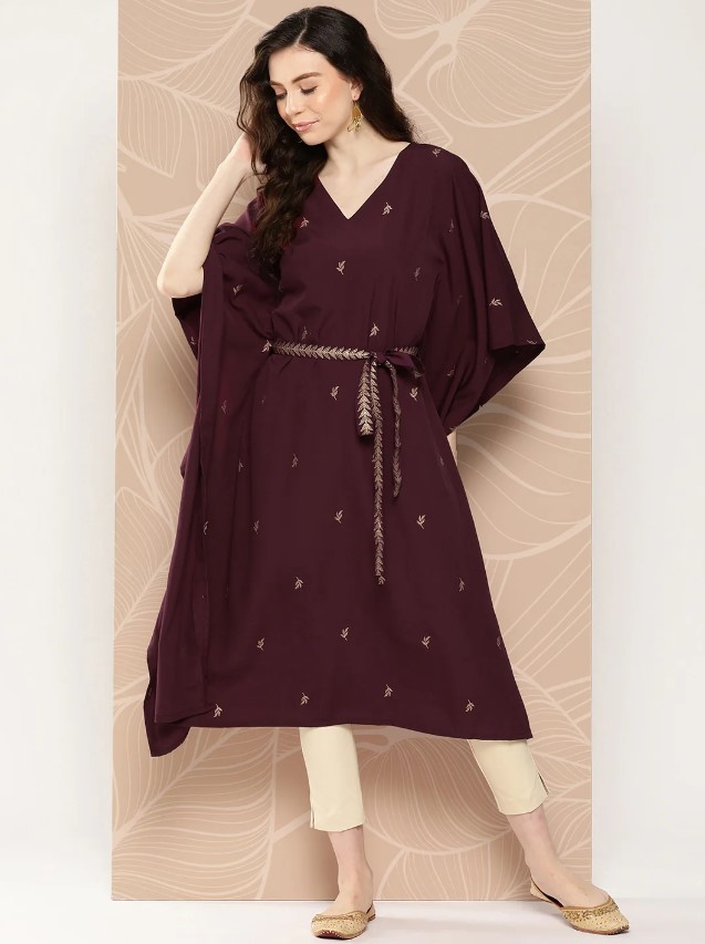 Kaftan Kurti Design : कुर्तियों के काफ्तान डिजाइन आपको देंगे कम्प्लीट कम्फर्ट और परफेक्ट लुक