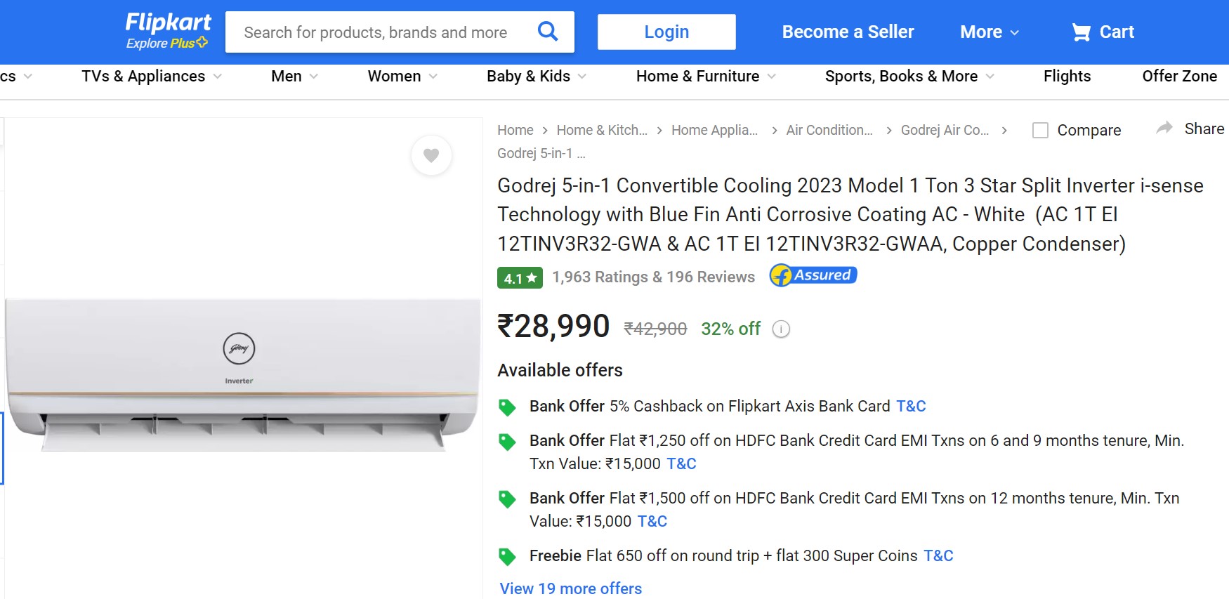 Godrej के 5-in-1 Convertible एसी को 28,990 रुपये में खरीदने का आखरी मौका