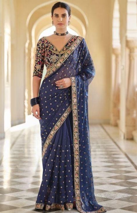 Best 3 Blue Saree :ब्लू कलर की साड़ियाँ आपको देंगे यूनिक लुक