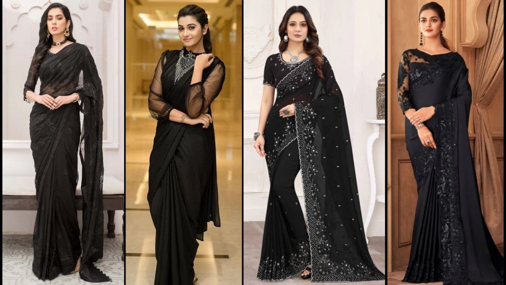 Black Saree Design : सबके दिलों पर कहर ढाने के लिए बेस्ट है ब्लैक साड़ी, देखें डिजाइन