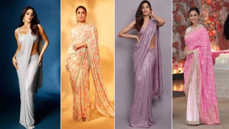 Celebrity Saree Looks : शादी या पार्टी फंक्शन में दिखना है ग्लैमरस तो ट्राई करें ये अट्रैक्टिव सेलिब्रिटी साड़ी लुक