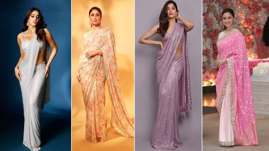 Celebrity Saree Looks : शादी या पार्टी फंक्शन में दिखना है ग्लैमरस तो ट्राई करें ये अट्रैक्टिव सेलिब्रिटी साड़ी लुक