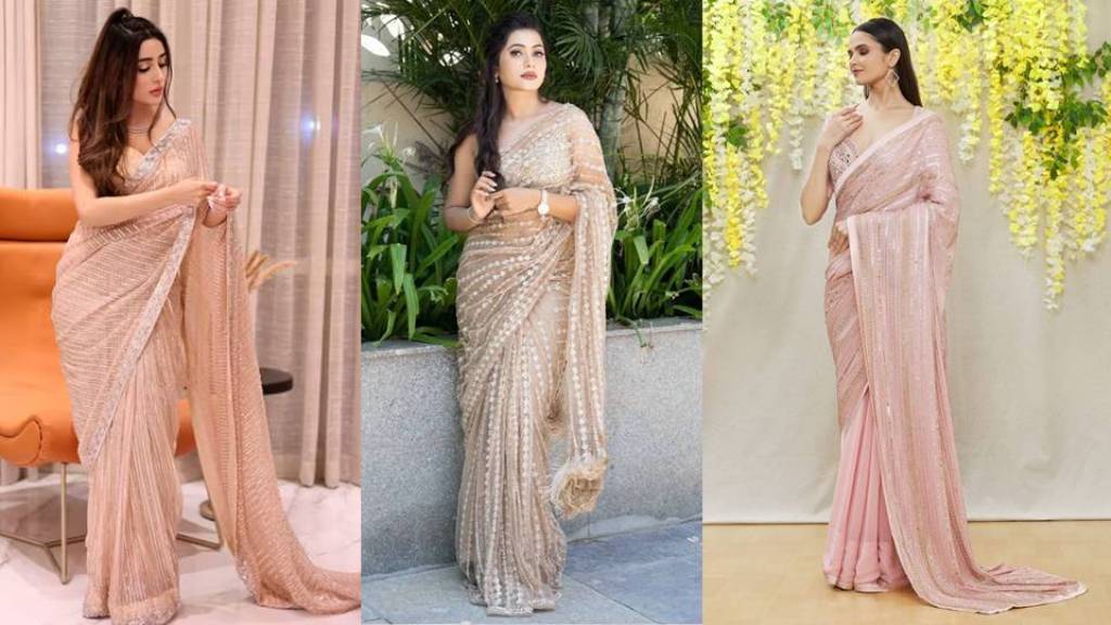 Embellished Saree : साड़ी के ये बेहतरीन डिज़ाइन आपकी हाइट को लंबा दिखाने में मदद करेंगे