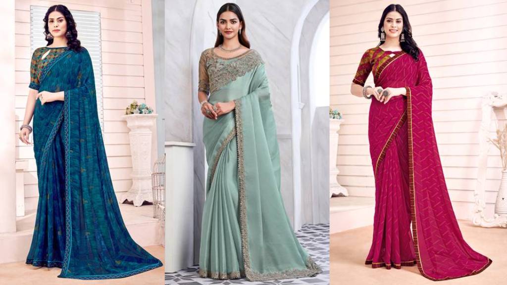 Fancy Saree Collection : साड़ी पहनना है पसंद तो ट्राई करे ये साड़ियाँ