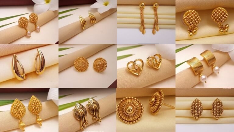 Gold Stud Earrings : इयररिंग के छोटे डिज़ाइन आपकी खूबसूरती में चार चाँद लगा देंगे