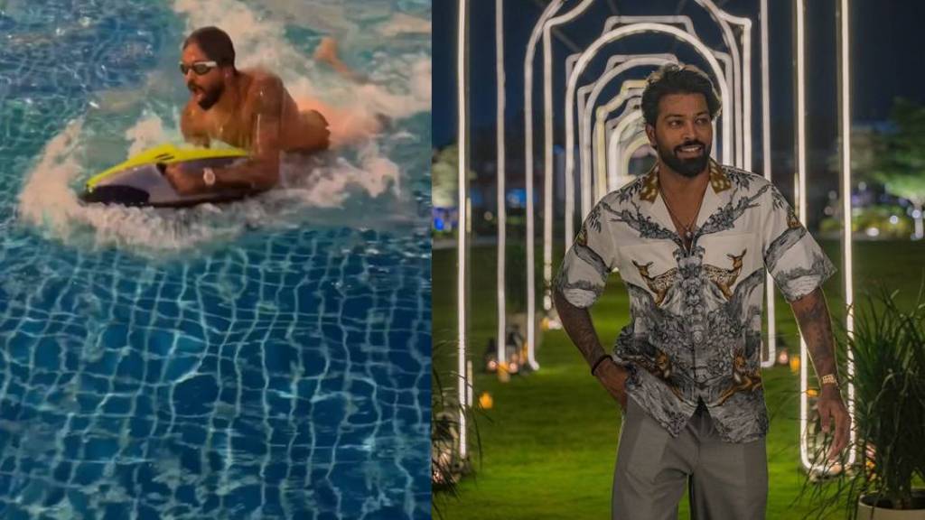 तलाक की अफवाहों के बीच स्विमिंग पूल मे मज़े कर रहे Hardik Pandya, देखे विडियो