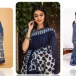Indigo Print Saree : इंडिगो प्रिंट साड़ी को स्लीवलेस ब्लाउज के साथ पहने, आपको मिलेगा बेहद आकर्षक लुक