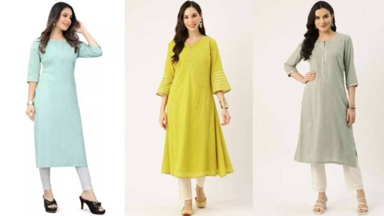 Kurta Collection For Women : कम्फर्ट के साथ मिलेगा ट्रेंडी लूक, देखे डिज़ाइन