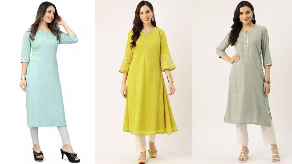 Kurta Collection For Women : कम्फर्ट के साथ मिलेगा ट्रेंडी लूक, देखे डिज़ाइन