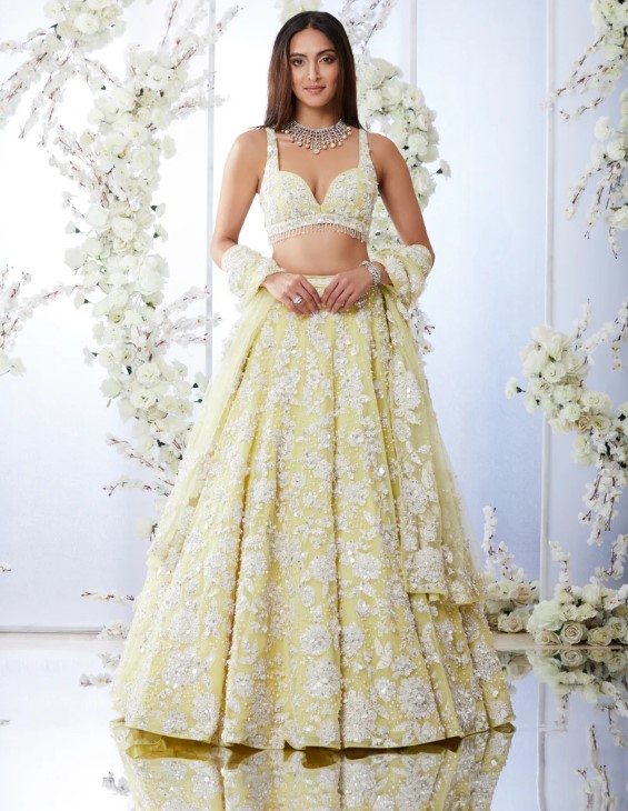 Party Wear Lehnga : अपनी खूबसूरती से महफ़िल लूटना चाहती है तो ट्राई करे ये लहंगे