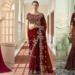 Maroon Saree Design : मैरून साड़ी के लेटेस्ट डिज़ाइन आपको देंगे खुबसूरत लुक