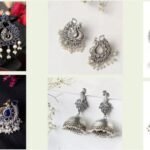 Peacock Shaped Oxidised Earrings