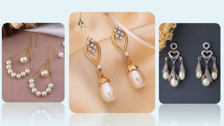 Pearl Earrings Design : डेली से लेकर पार्टी तक में पहनने के लिए बेस्ट है लाइट वेट पर्ल वर्क इयररिंग्स