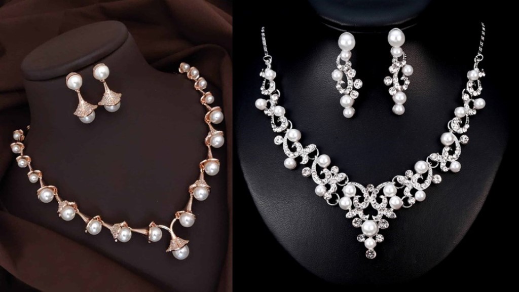 Pearl Jewellery Set : ज्वेलरी पहनना है पसंद तो ट्राई करे पर्ल ज्वेलरी, देखे डिजाइन