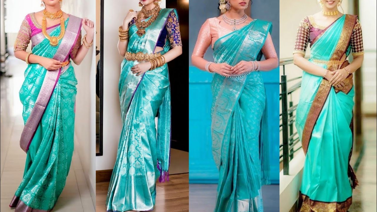 Turquoise Blue Saree : फ़िरोज़ा नीली साड़ी में भारतीय महिलाएं बेहद खूबसूरत और आदर्श लगेंगी