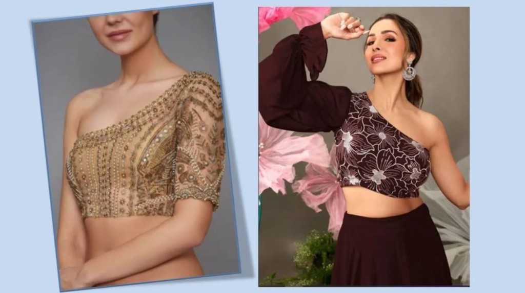 Blouse Designs : स्टाइलिश लुक के लिए ट्राई करें ये वन शोल्डर ब्लाउज, देखें डिजाइन