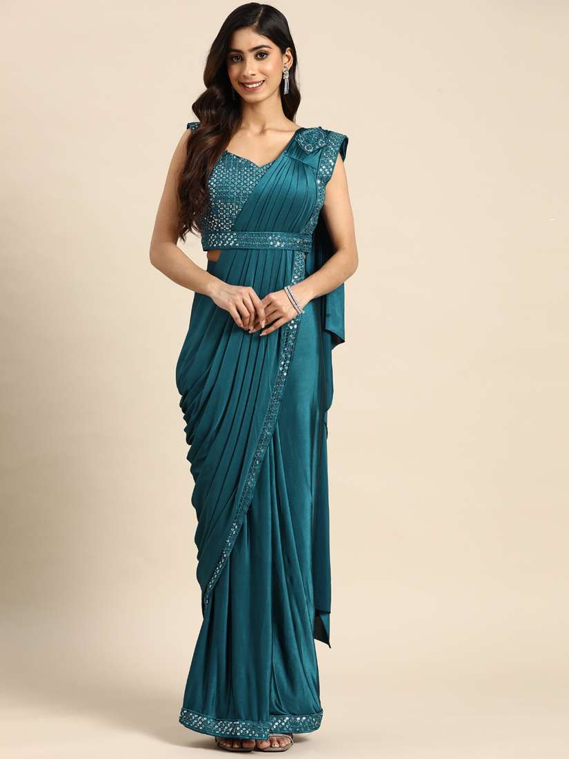 Belt Style Blouse Design : बेल्ट स्टाइल ब्लाउज वाली साड़ियाँ आपकी खूबसूरती मे चार चाँद लगा देंगी