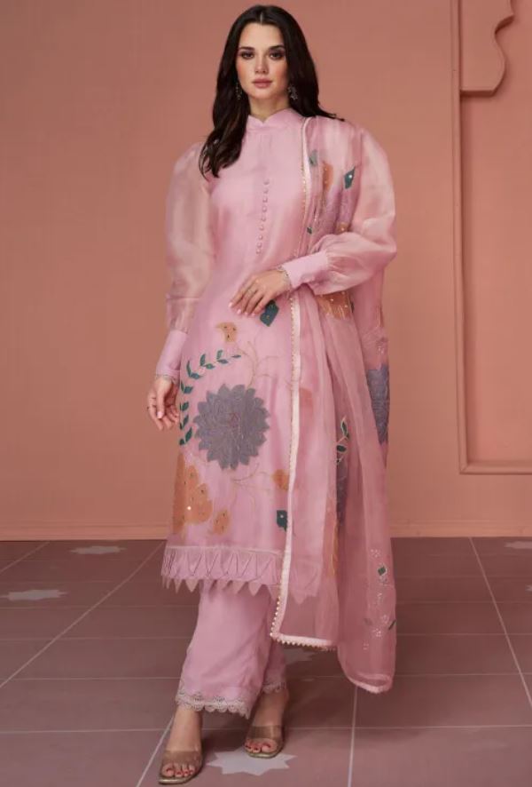 Organza Suit Design : खूबसूरत और क्लासी लूक देंगे ये ऑर्गेंजा सूट, देखे बेहतरीन डिज़ाइन