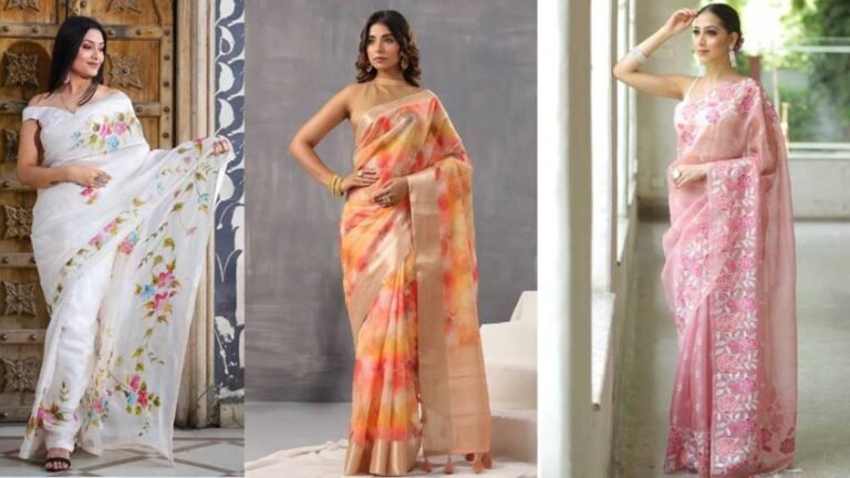 Top Trendy Organza Saree : ऑर्गेंज़ा साड़ियों का अद्भुत और ट्रेंडी कलेक्शन जो आपकी खूबसूरती मे चार चाँद लगा देंगे