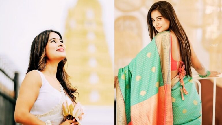 5 stunning saree looks of Anusha Rai