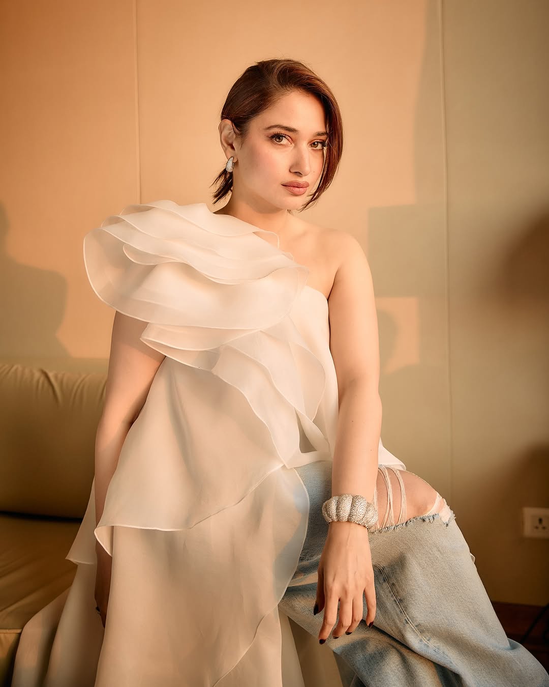 Tamannaah Bhatia's White and Denim fashion, see photos