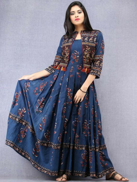Raksha Bandhan 2025: Indigo Handblock Dress
