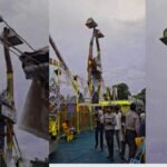 The swing got stuck in the air in Raigarh fair, the lives of the riders are at stake