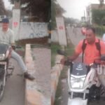 In Singrauli, challan was issued for policemen without helmets.