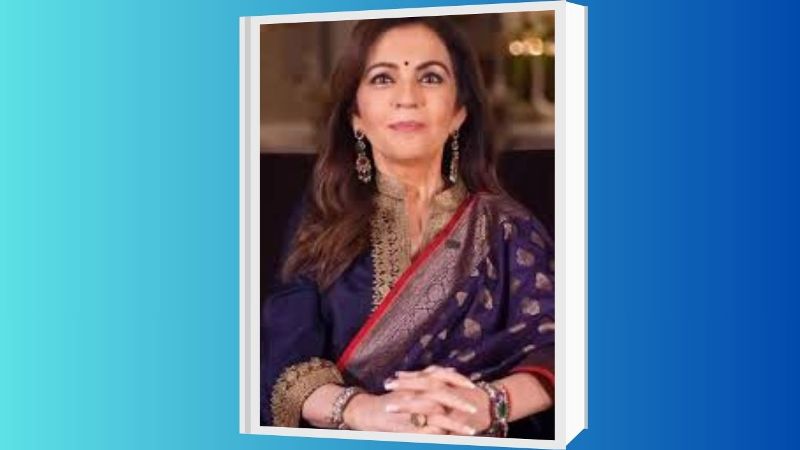 Nita Ambani looked regal in a navy blue silk suit at the Reliance Foundation's achievement.