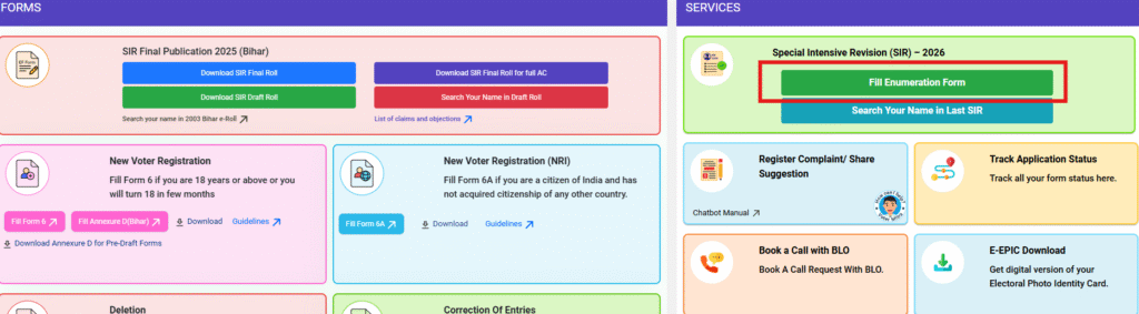 Easy way to fill SIR form online