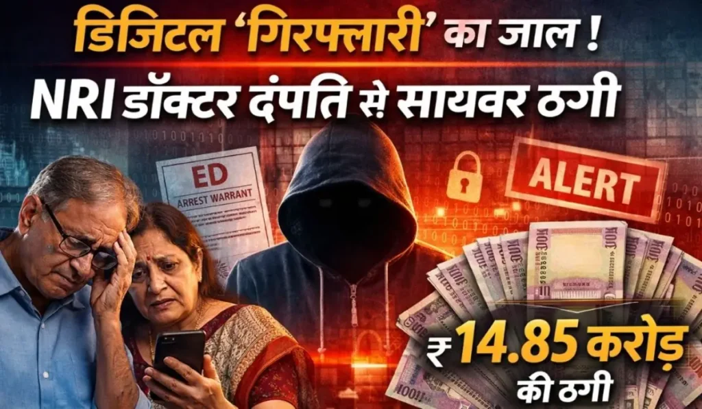 An elderly NRI doctor couple in Delhi was cheated of Rs 14.85 crore in a prolonged cyber fraud i