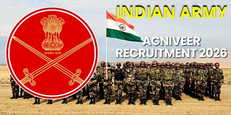Indian Army Agniveer Recruitment 2026 : रजिस्ट्रेशन शुरू, युवाओं के लिए बड़ा मौका