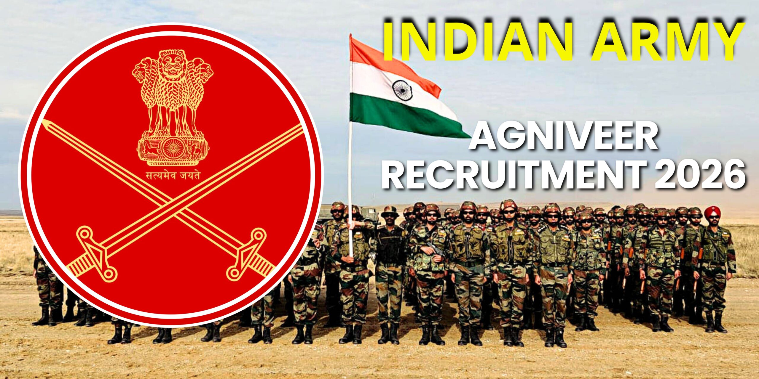 Indian Army Agniveer Recruitment 2026 : रजिस्ट्रेशन शुरू, युवाओं के लिए बड़ा मौका