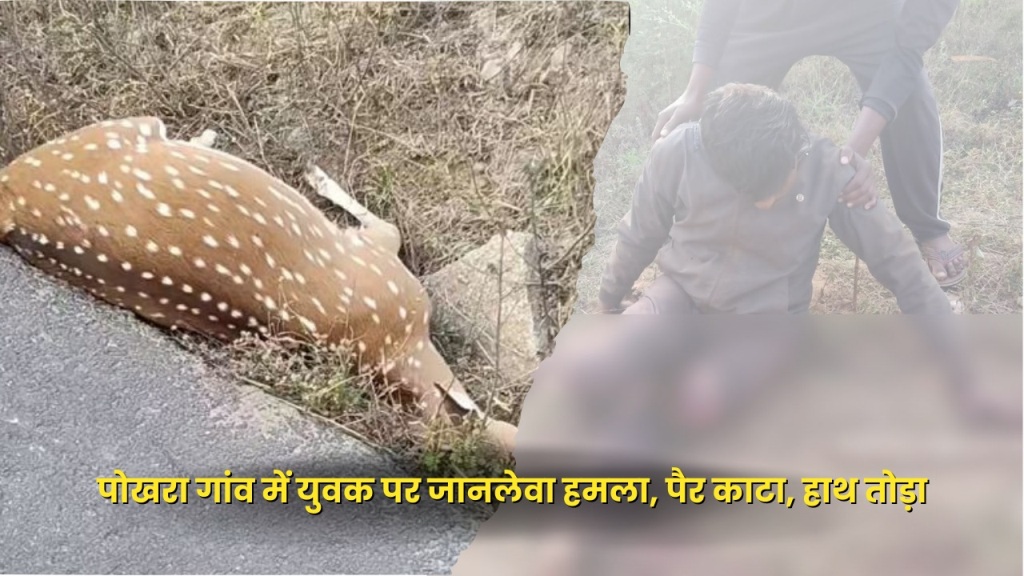 पोखरा गांव में युवक पर जानलेवा हमला, पैर काटा, हाथ तोड़ा