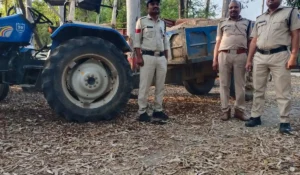 नवानगर पुलिस की बड़ी कार्रवाई, अवैध रेत से भरा ट्रैक्टर जब्त, आरोपी गिरफ्तार