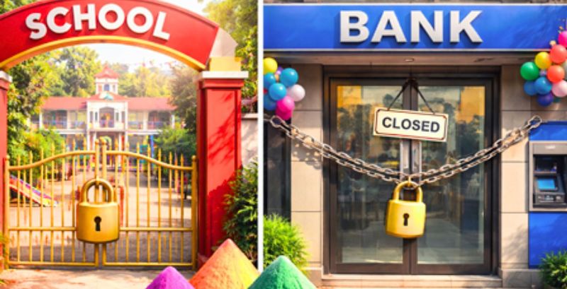 मार्च 2026 में कई दिन बंद रहेंगे बैंक और स्कूल, होली और ईद के कारण सेवाएं होंगी प्रभावित