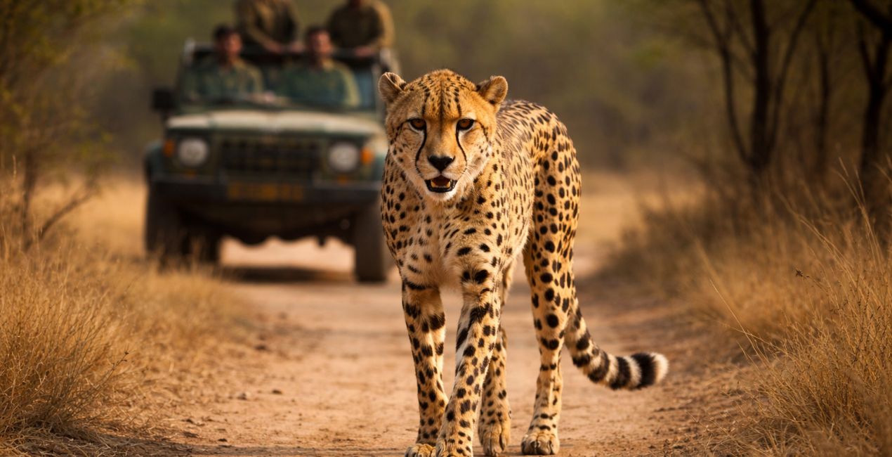 कूनो नेशनल पार्क का चीता 55 दिन बाद लौटा, गांवों में दहशत के बाद सुरक्षित वापसी