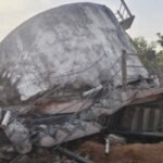 मऊगंज में जल जीवन मिशन की बड़ी लापरवाही, टेस्टिंग के दौरान गिरी पानी की टंकी